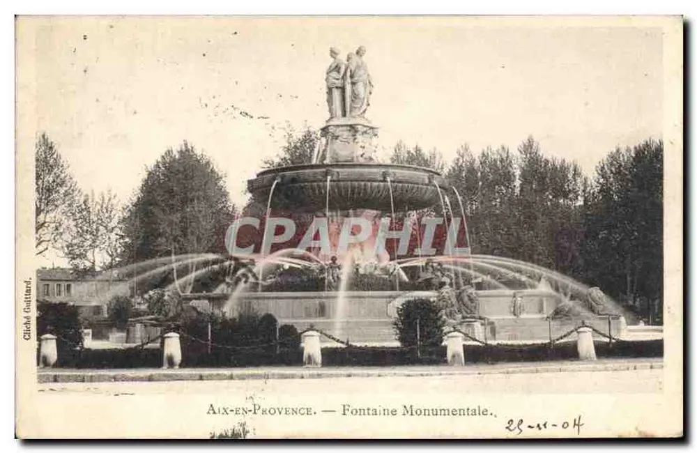 Aix-en-Provence — Fontaine Monumentale — Githel Guittard, n° 28-11-04 - Frente