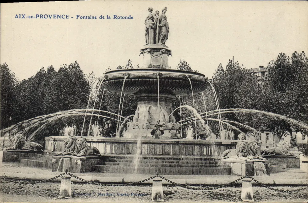Aix-en-Provence — Fontaine de la Rotonde — Sammlung C. Martinel, Aix-en-Provence - Vorderseite