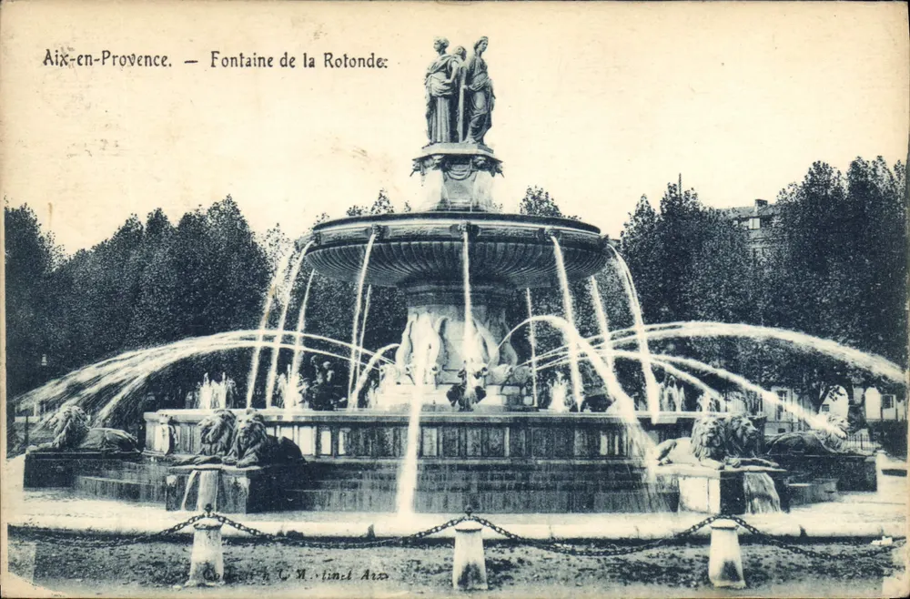 Aix-en-Provence — Fontäne der Rotonde — C. M. Lind Aix - Vorderseite