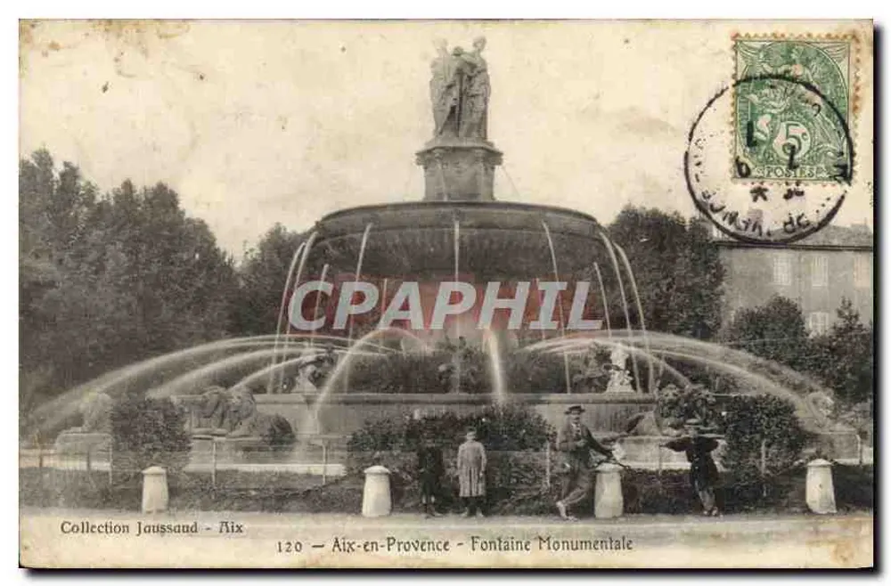 Aix-en-Provence — Fontaine Monumentale — Coleção Jaussaud, n°120 - Frente