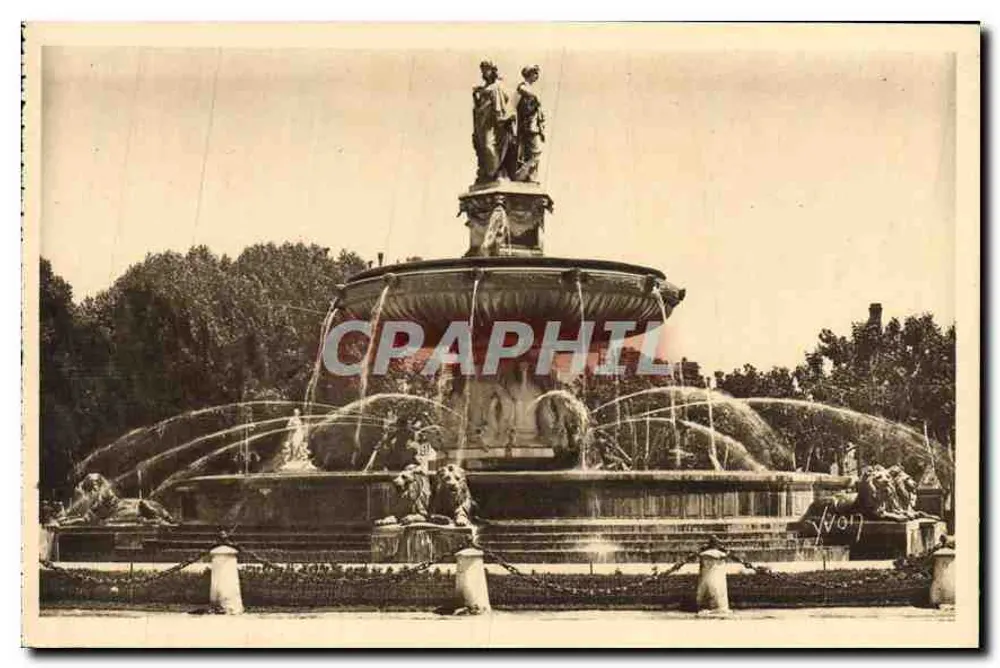 La Grande Fontaine — Aix-en-Provence (B.-du-R.) — Éditions d'Art Yvon, Paris - Vorderseite