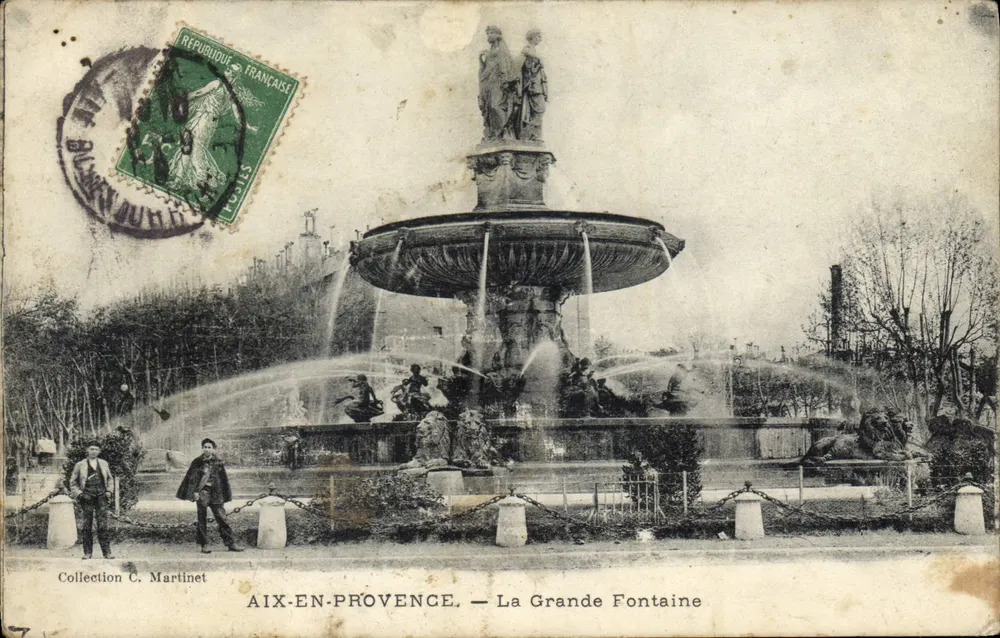 Aix-en-Provence — Die Grande Fontaine — Sammlung C. Martinet - Vorderseite