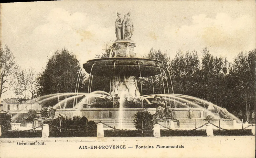 Aix-en-Provence — Fuente Monumental — Germanet, edit. - Anverso
