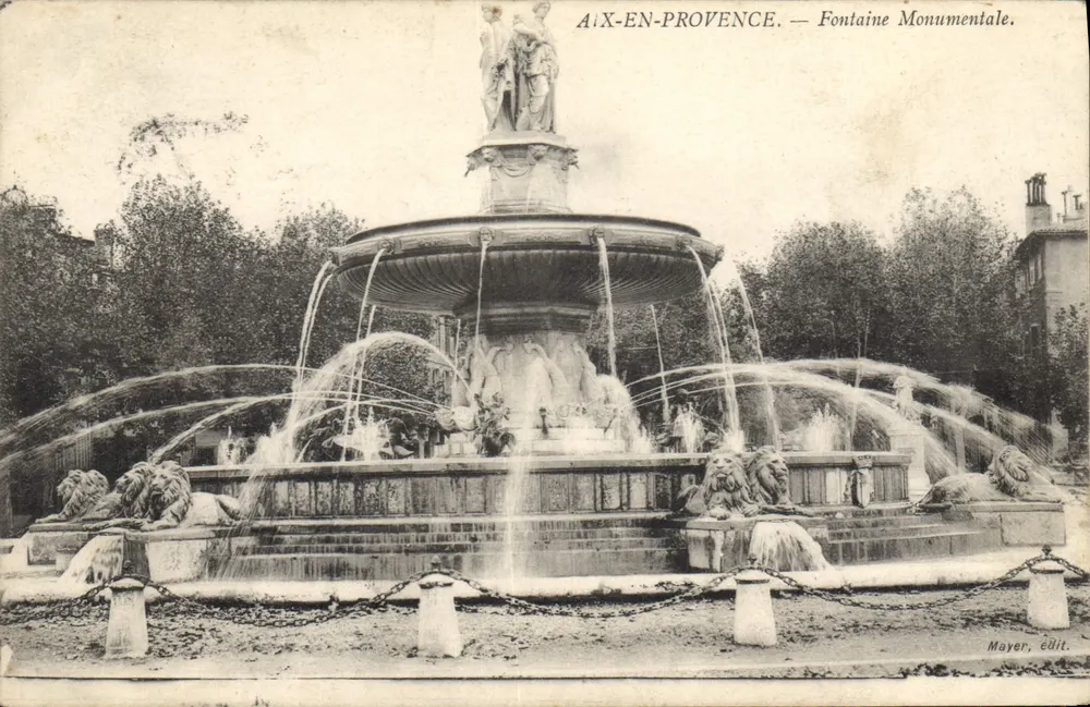Aix-en-Provence — Fontaine Monumentale — Mayer, édit. - Frente