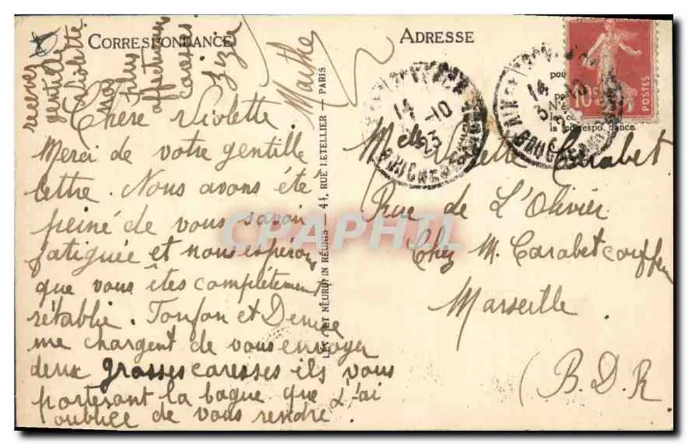 Aix-en-Provence — Fonte Monumental — LL - Verso
