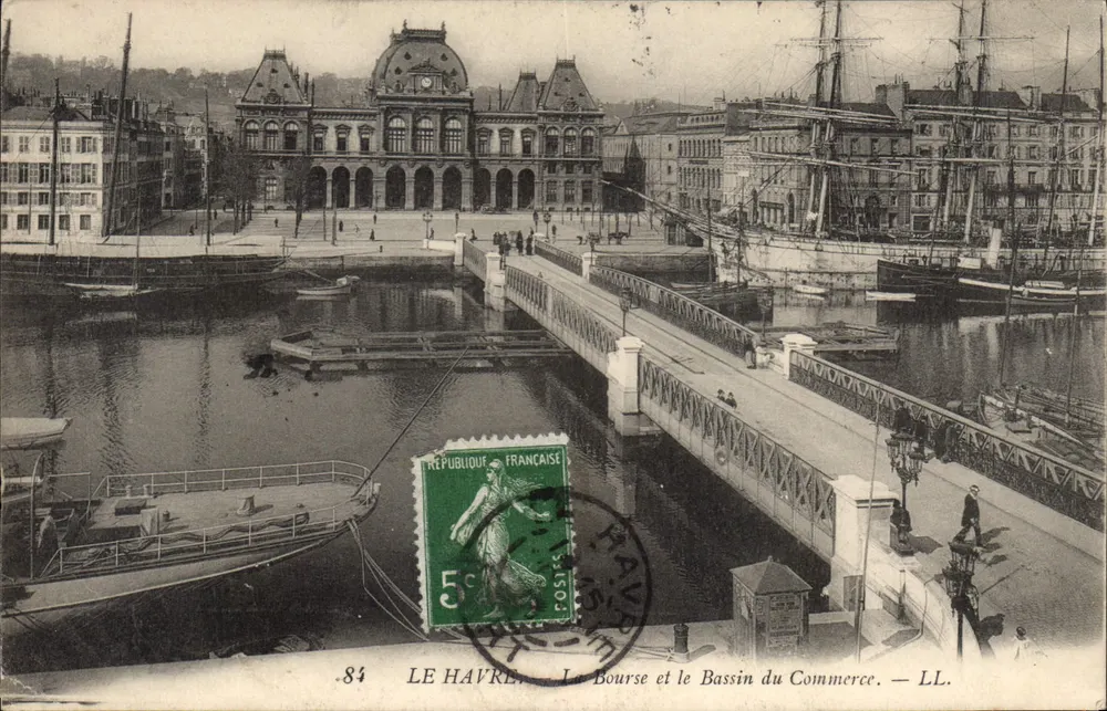 Le Havre — Die Börse und der Bassin du Commerce — LL. — Nr. 84 - Vorderseite