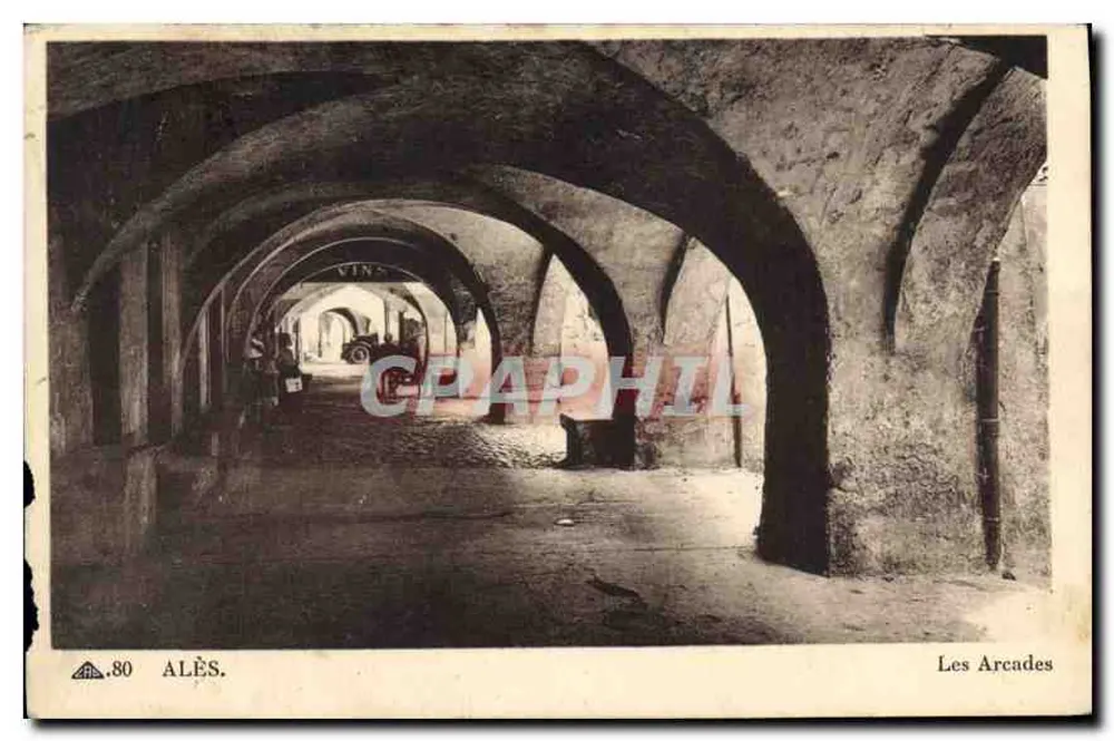 Alès — Les Arcades — CP DES ARTS PHOTO-MÉCA 1916 - Awers