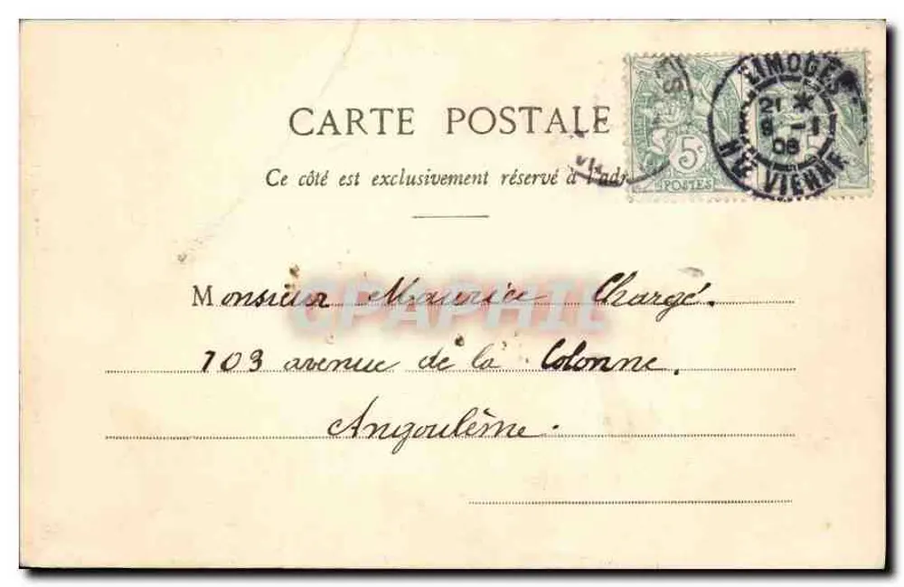 Cidade de Carcassonne — Entrada do Castelo — Lib. P. Abadie, 38, Rua da Gare, CI F. Chazon - Verso