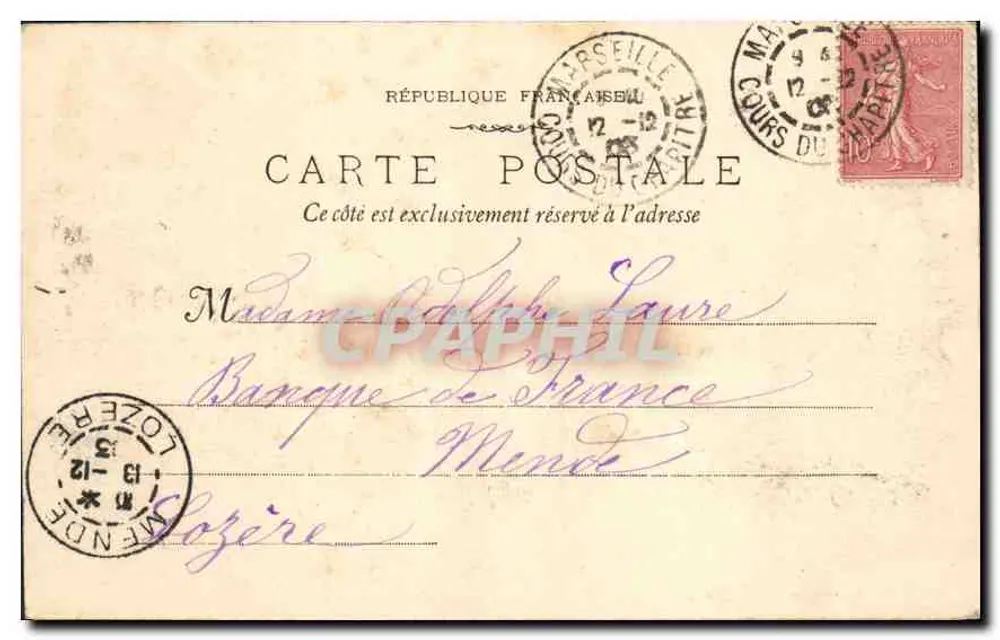 Marseille - 1054 - Ausfahrt vom Vieux Port — Phototyp. E. Lacour - Rückseite