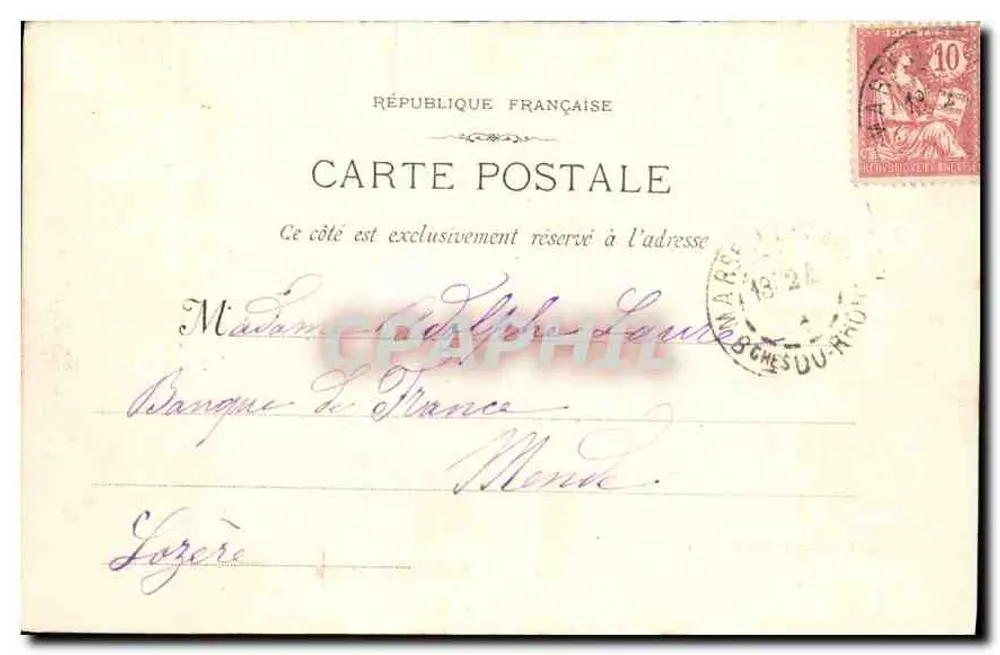 Marselha - O Palácio de Justiça — Fototipia E. Lacour, 19, rue Thubaneau - Verso