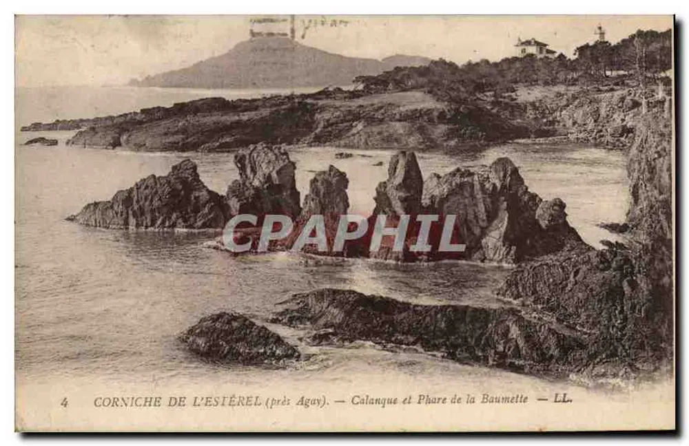 Corniche de l'Estérel (bei Agay) — Calanque und Leuchtturm der Baumette — LL. - Vorderseite