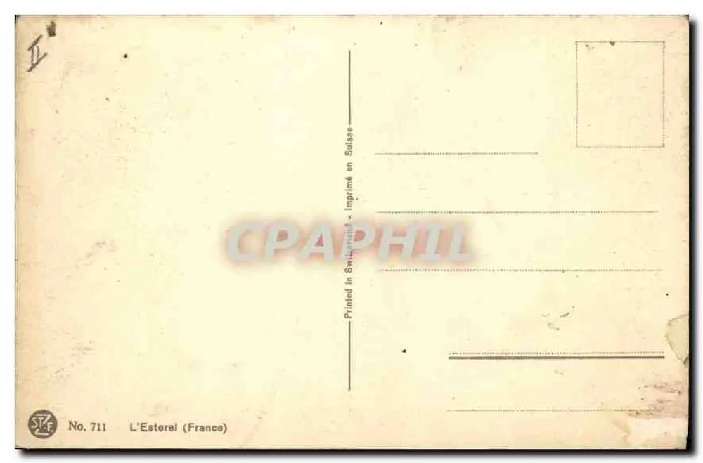 L'Estérel — paisage côtier avec voile — I. Germane — STF No. 711 - Verso