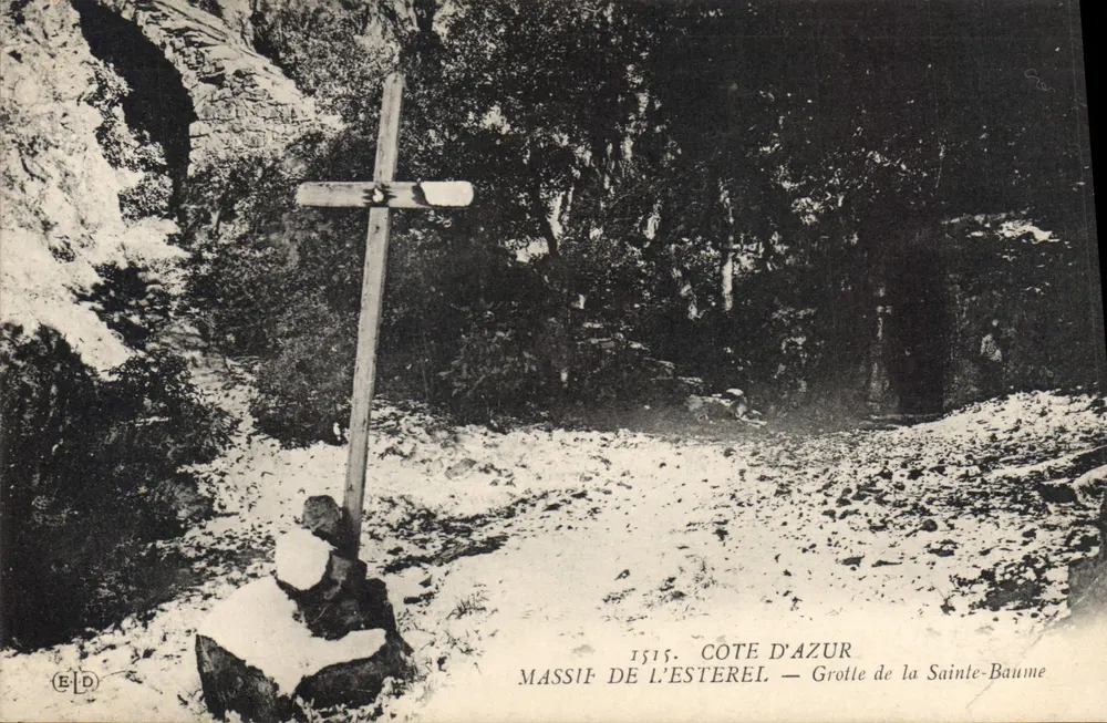 Grotte de la Sainte-Baume — Massif de l'Esterel — Côte d'Azur — Croix de bois - Vorderseite