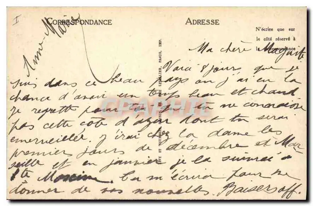 L'Estérel — A Santa Bauma — Entrada da Gruta — LL - Verso