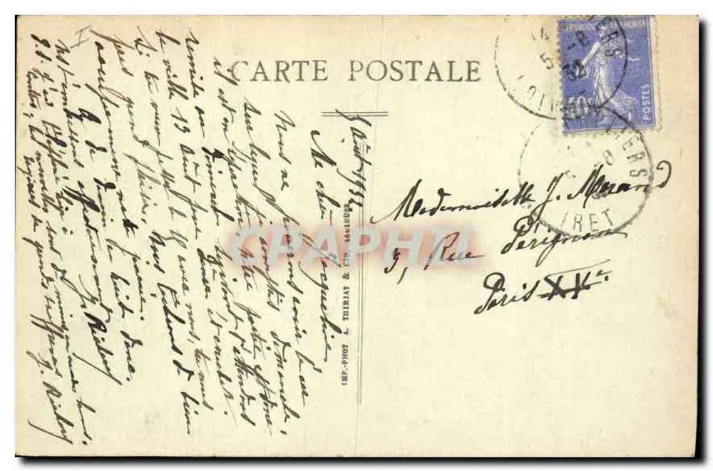 St-Benoît-sur-Loire — Die Nordtür (XII.) — Engel und Apostel — Cliché Beaujouan - Rückseite