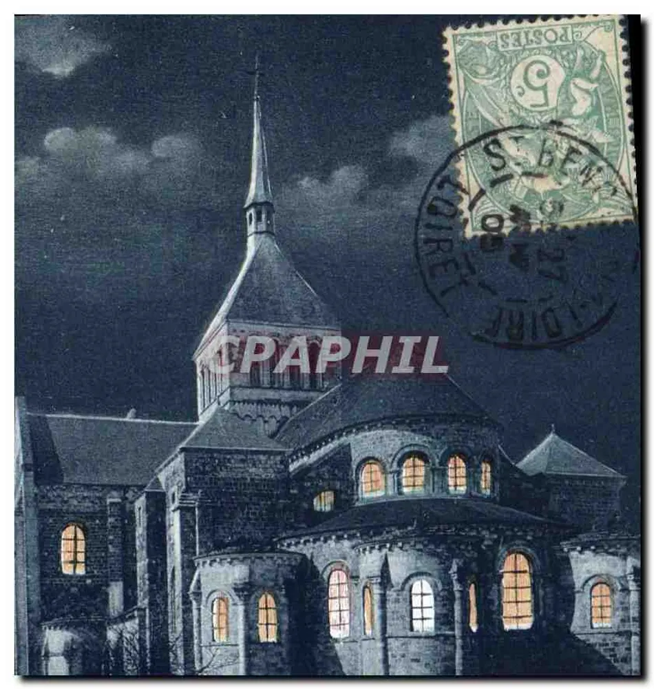 Kirche von Saint-Georges-sur-Dire — Nacht — Verlag L. Mirechand, n° nicht sichtbar - Vorderseite
