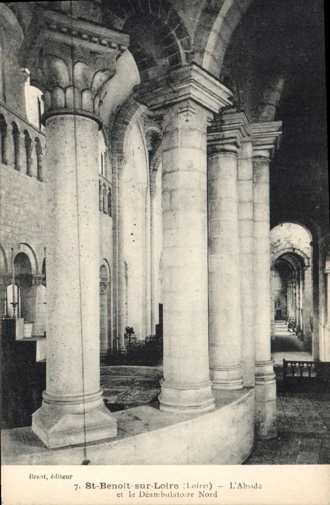 St-Benoît-sur-Loire (Loiret) — Die Apse und der nördliche Ambulatorium — Brent, Verlag, Nr. 7 - Vorderseite