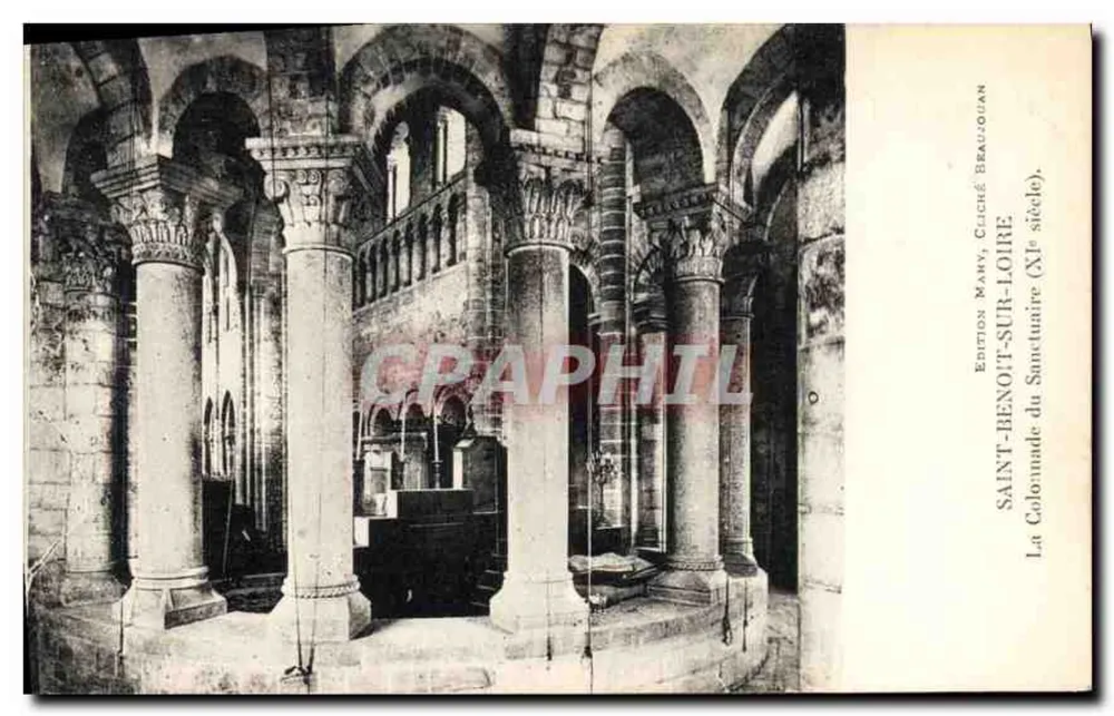 Saint-Benoît-sur-Loire — Die Colornade des Heiligtums (11. Jahrhundert) — Edition Manv, Foto von Beaujouan - Vorderseite