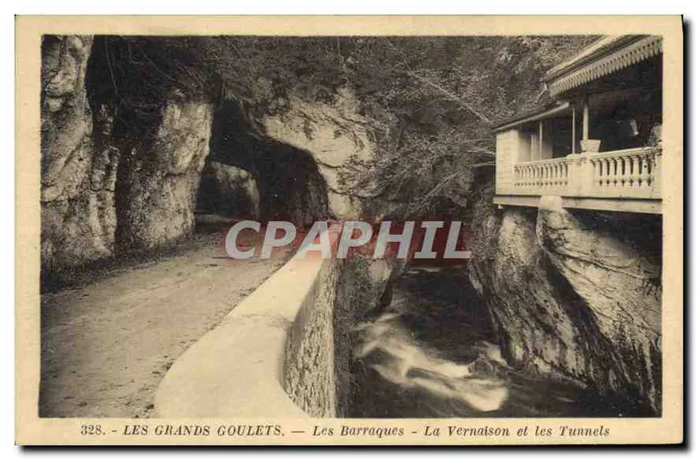 Die Großen Goulets — Die Baracken — Die Vernaison und die Tunnel — Martinotto frères, Grenoble, n°328 - Vorderseite