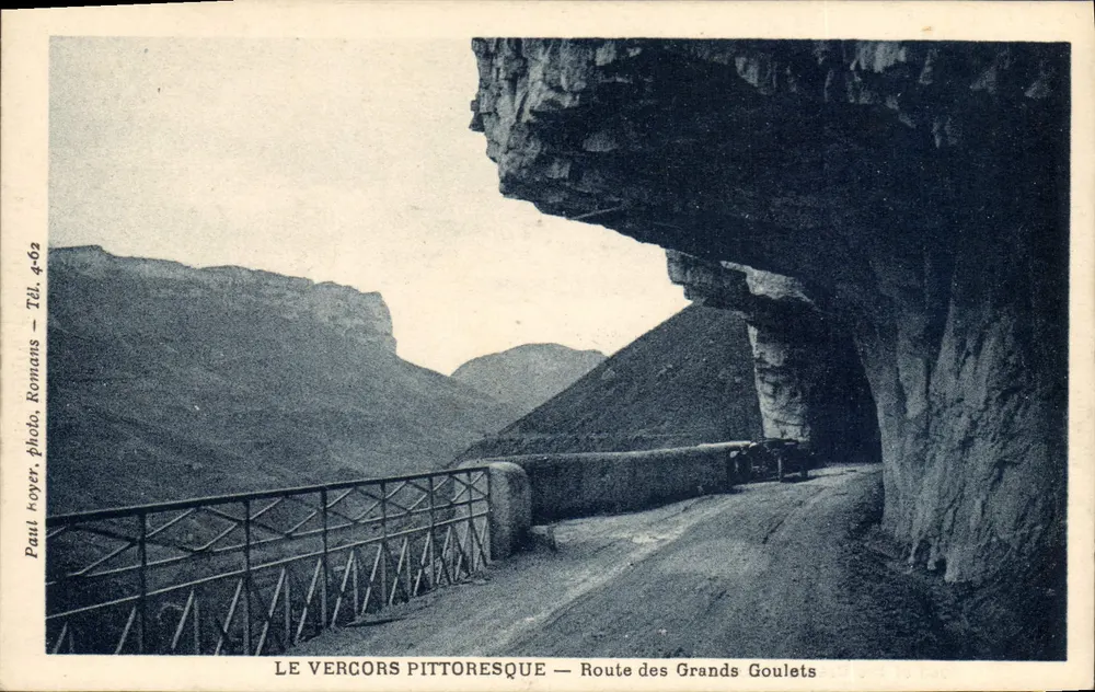 Pittoreskes Vercors — Route des Grands Goulets — Paul Hoyer, Romans, Tél. 4-62 - Vorderseite