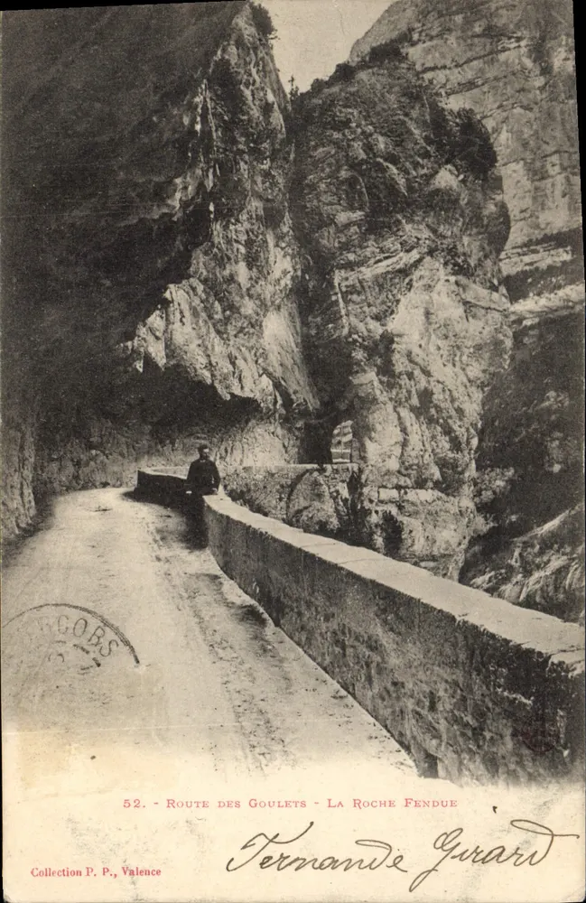 Rodovia dos Goulets - La Roche Fendue — Coleção P. P., Valence, n°52 - Frente