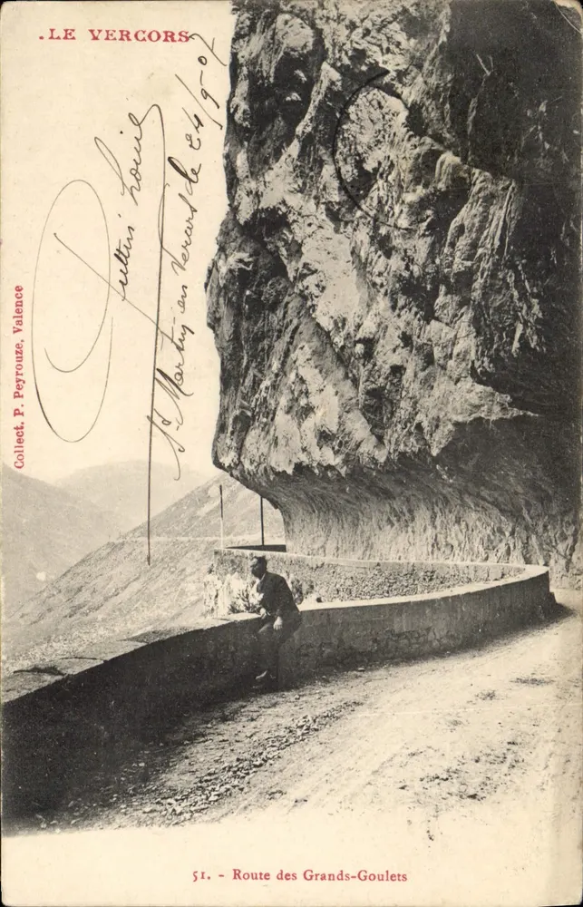 Le Vercors — Route des Grands-Goulets — Collect. P. Peyrouze, Valence, n°51 - Frente