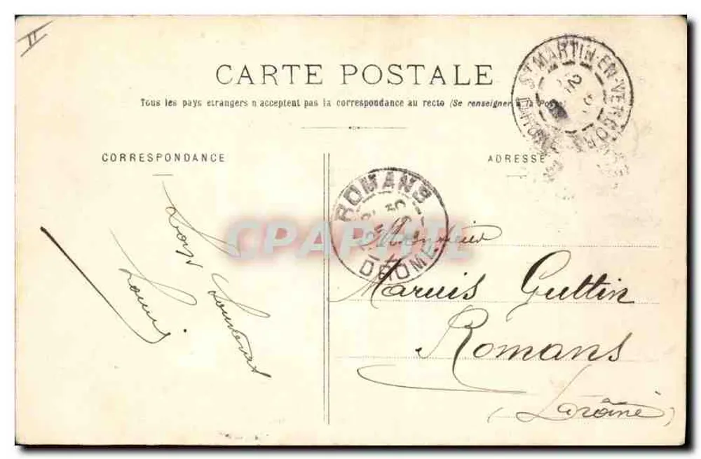 Le Vercors — Route des Grands-Goulets — Collect. P. Peyrouze, Valence, n°51 - Verso