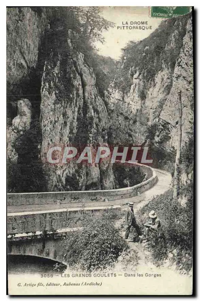 Les Grands Goulets — In den Schluchten — G. Artige fils, Verlag Aubenas (Ardèche) n°3058 - Vorderseite