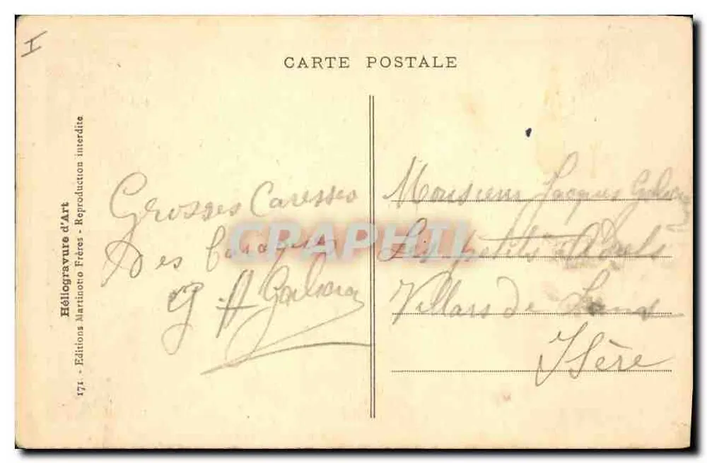 Os GRANDS GOULETS - As Baraques - Entrada dos Túneis — Edições Martino Frères - Verso