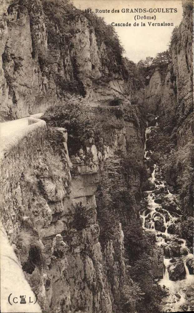Strada dei Grands-Goulets — Cascata di Vernaison — (CCL) - Recto