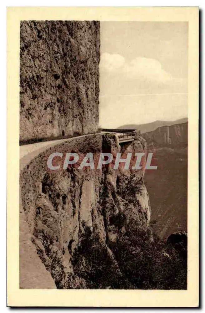 Rodovia de Combe-Laval — Um à pic — Cliché P. Libmann, Drôme - Frente