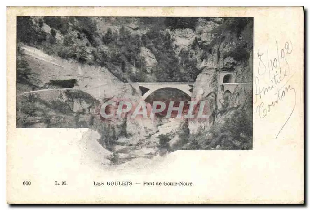 Les Goulets — Pont de Goule-Noire — L.M. n°660 - Frente