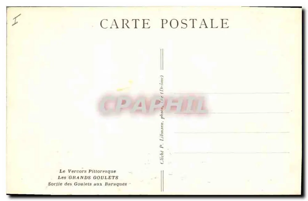 Die Großen Goulets bei Baraques — Ausgang der Goulets bei Baraques — Foto P. Eilmann (Drôme) - Rückseite