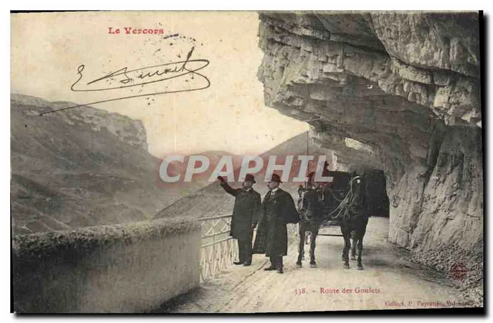 Le Vercors — Estrada dos Goulets — Coleção P. Peyrane, Valence - Frente