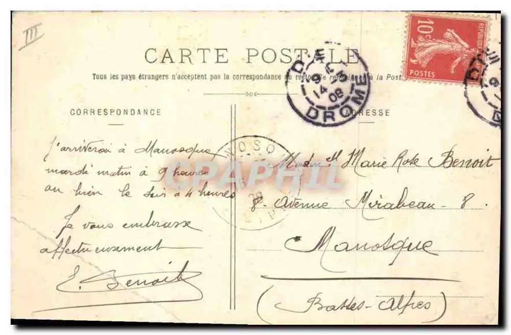 Le Vercors — Estrada dos Goulets — Coleção P. Peyrane, Valence - Verso
