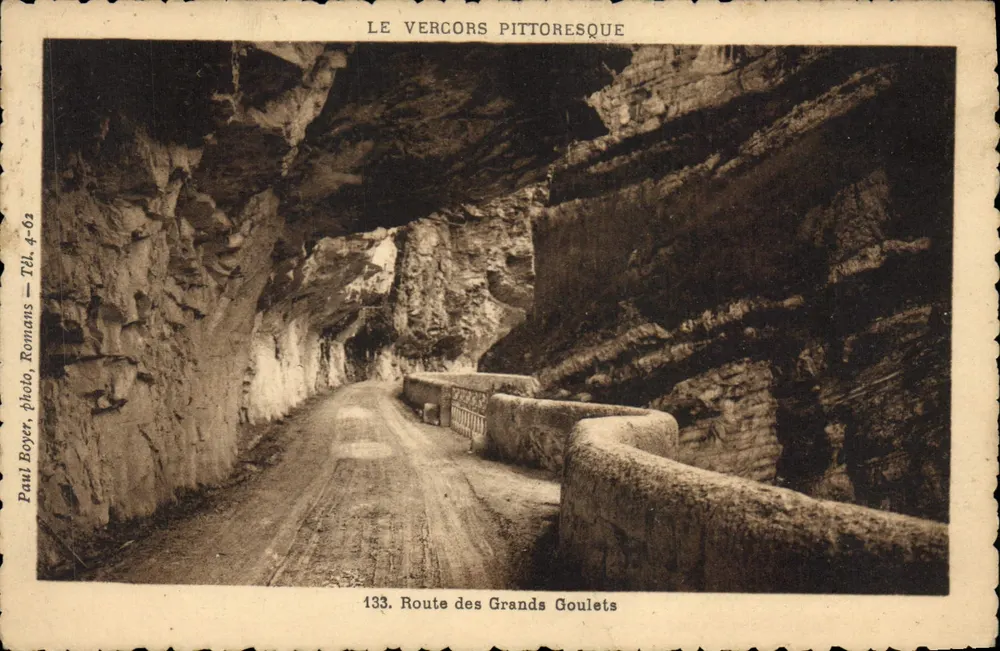 Route des Grands Goulets — pittoreskes Vercors — Paul Boyer, photo Boyer, Romans, Nr. 133 - Vorderseite