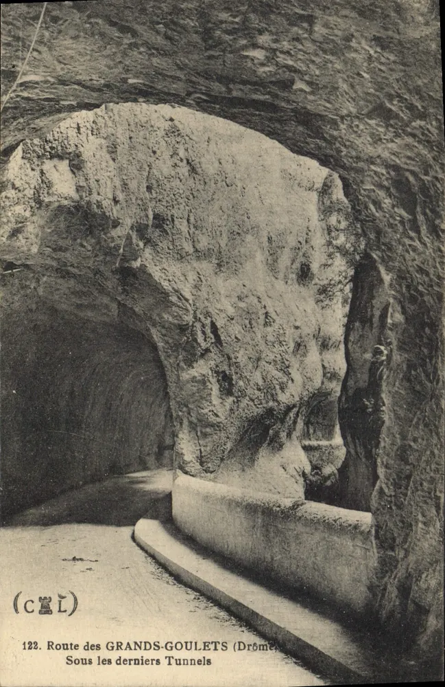 Route des Grands-Goulets (Drôme) — Unter den letzten Tunneln — (CCL) n°122 - Vorderseite