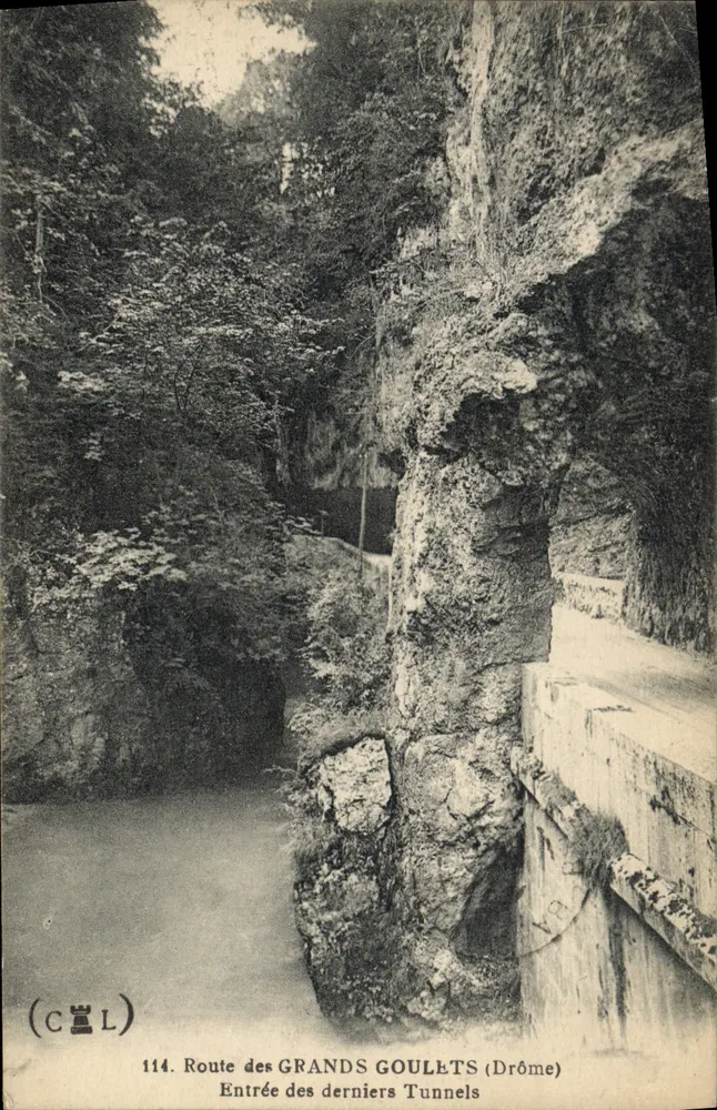 Route des Grands Goulets — Eingang der letzten Tunnel — (CCL) Nr. 114 - Vorderseite