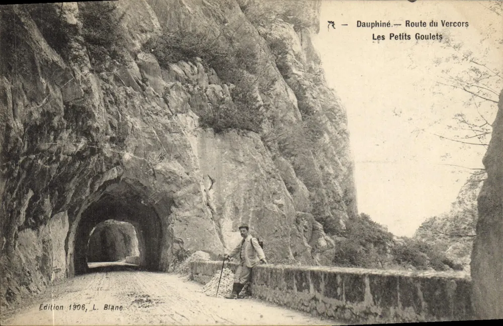 Dauphiné — Estrada do Vercors — Os Pequenos Goulets — Edição 1906, L. Blane - Frente