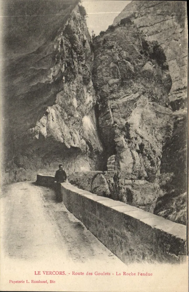 Der Vercors — Route des Goulets — La Roche Fendue — Papeterie L. Rambaud, Die - Vorderseite