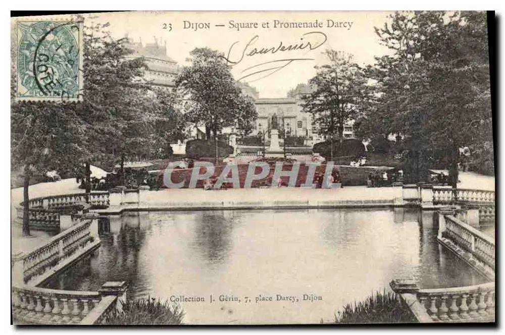 Dijon — Square e Promenade Darcy — Coleção J. Gérin, 7, place Darcy, Dijon - Frente