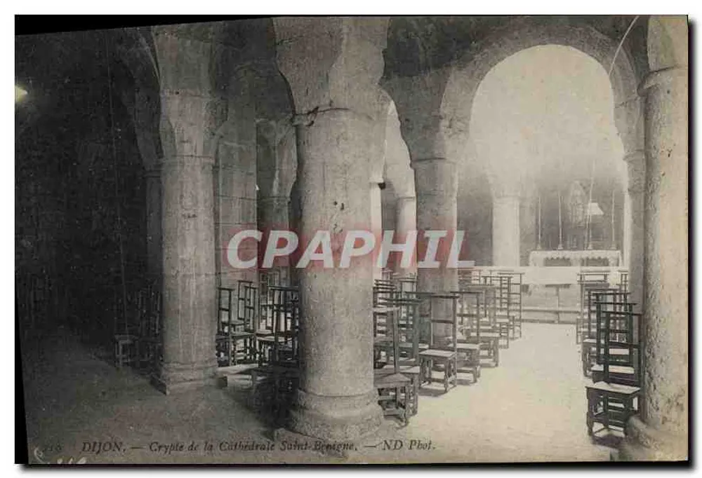 Dijon — Cripta da Catedral de São Benigno — ND Pbot. - Frente