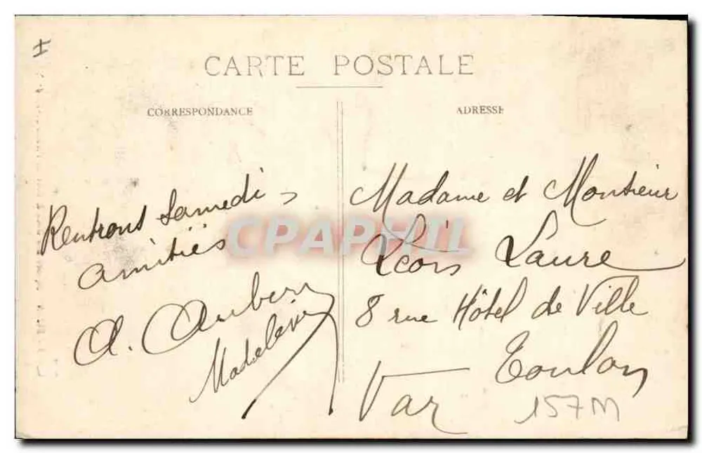 Dijon - Square des Ducs & Tour de l'Hôtel-de-Ville — Verlag R.S. Nr. 9 - Rückseite