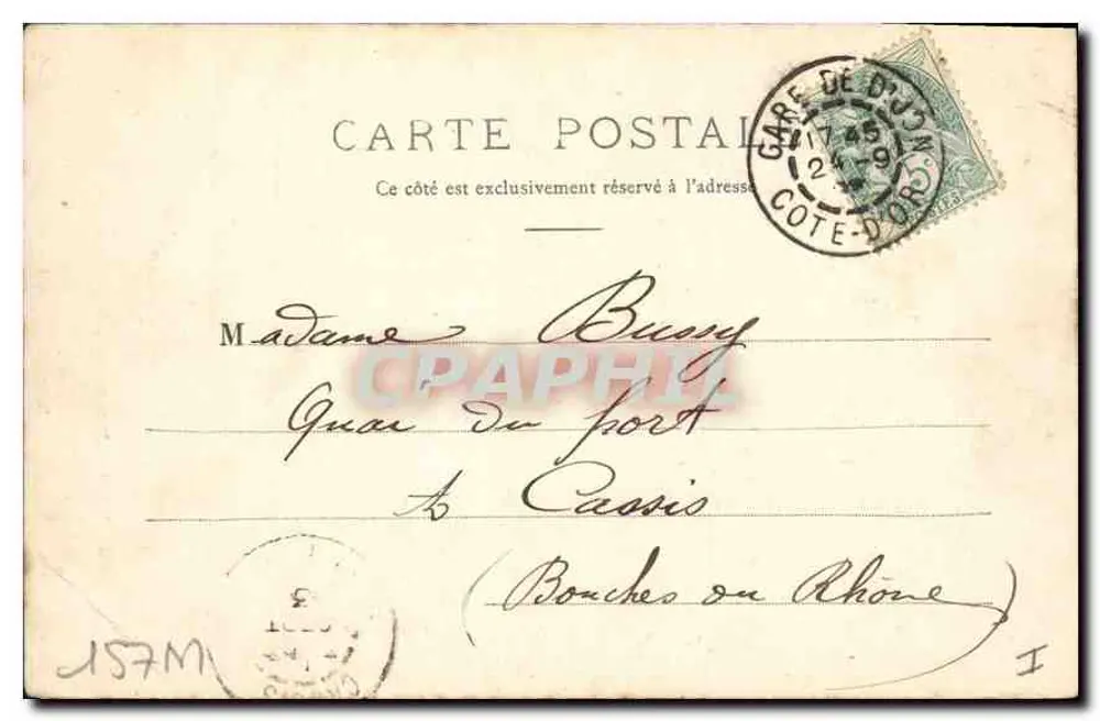 Dijon — Monument da Defesa — editor Cabrial, n°33 - Verso