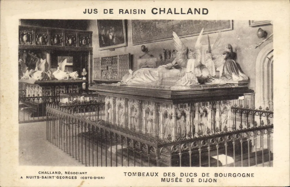 Gräber der Herzöge von Burgund — Museum von Dijon — Jus de Raisin Challand - Vorderseite