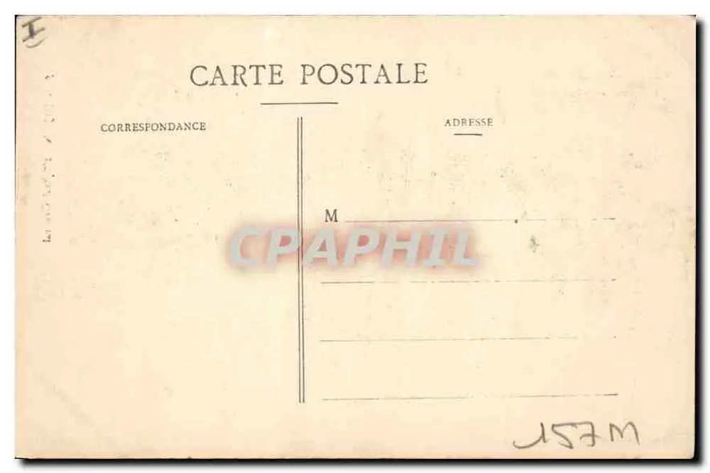 Dijon - Hospital Geral — fachada com torre sineira e relógio — editor não identificado, n° de série 51 - Verso