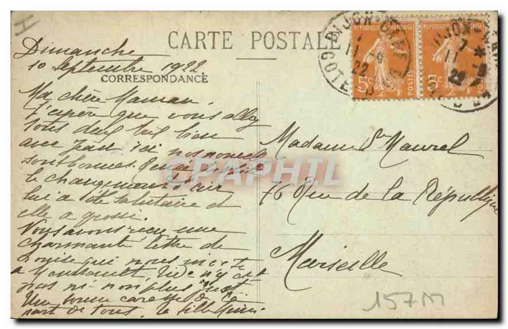Dijon - Echauguette, Rue Vannerie — L. V. édit. - Verso