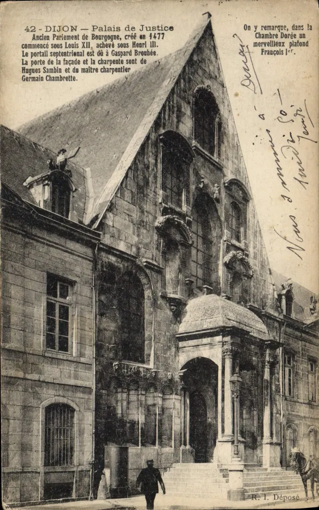 Dijon — Palácio de Justiça (Antigo Parlamento da Borgonha) — R. I. Depositado - Frente