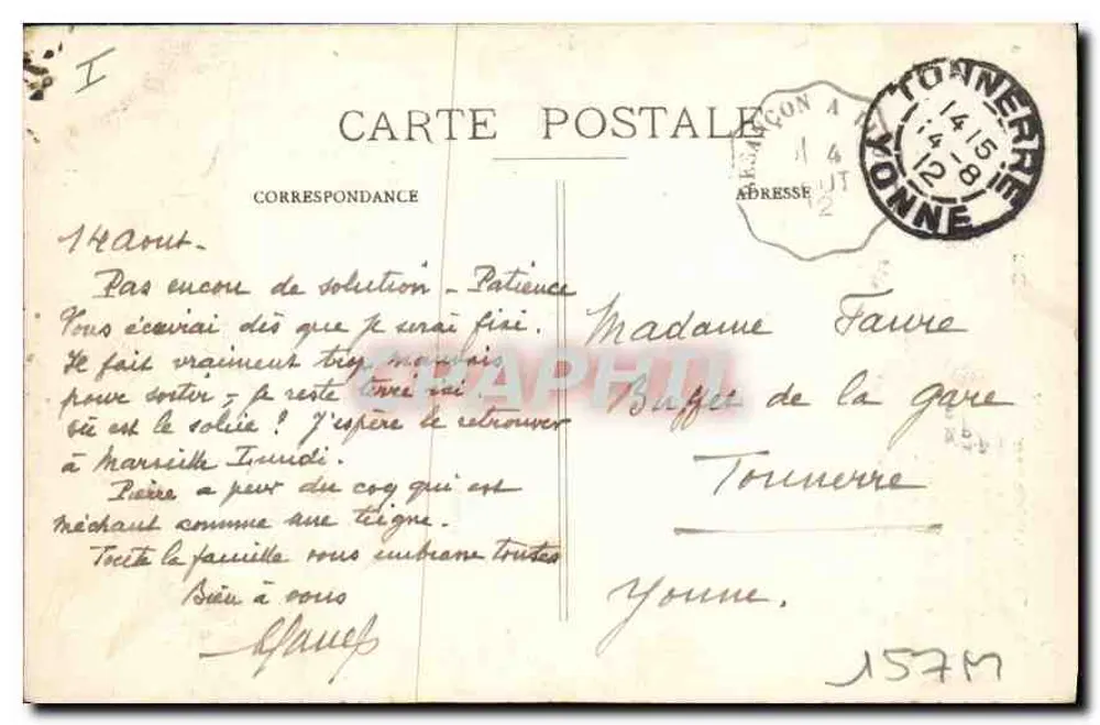 Dijon - Igreja de Nossa Senhora — editor desconhecido, n° 32 - Verso