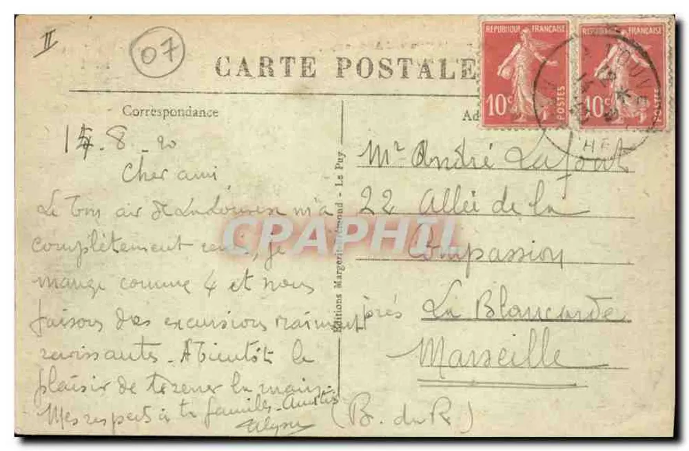 La Louvesc - L'arrivo via la Strada d'Annonay — L'Ardèche Illustrée n°5231 - Verso